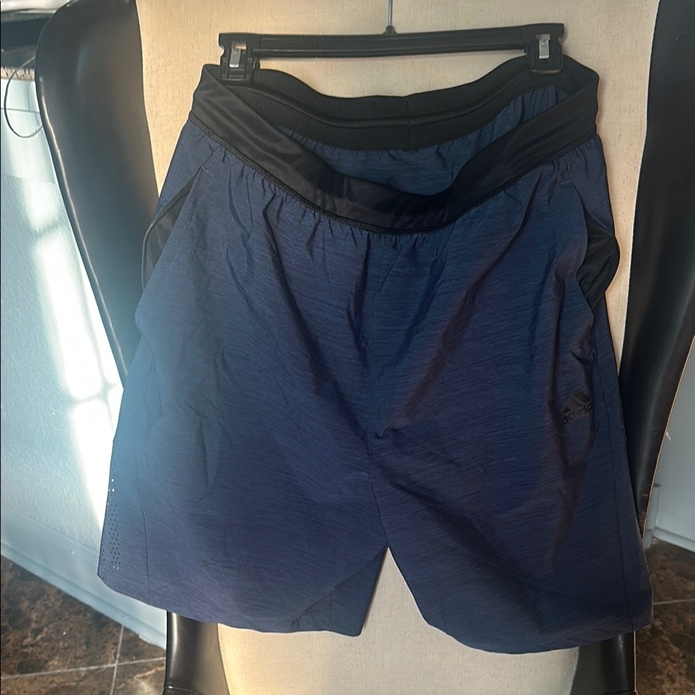 Men's Blue Adidas Athletic Shorts